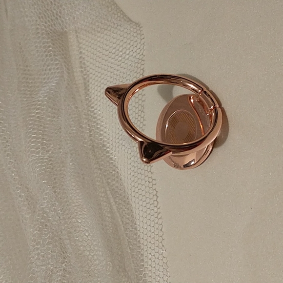 Rose Gold Kitty Phone Ring/Stand! - Picture 4 of 7